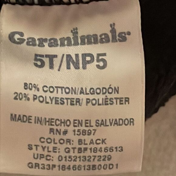 5T Garanimals black fleece lined gathered waist sweat pants - Picture 9 of 13